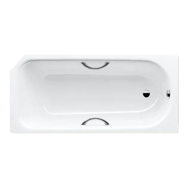 Levně Kaldewei Advantage - Obdélníková vana Saniform V2 Star 332, 160x70 cm, s otvory pro madla, bílá 134100010001