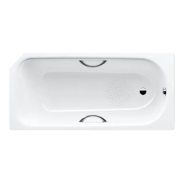Levně Kaldewei Advantage - Obdélníková vana Saniform V2 Star 332, 160x70 cm, s otvory pro madla, antislip, bílá 134130000001