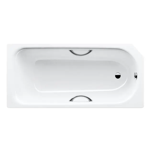 Levně Kaldewei Advantage - Obdélníková vana Saniform V3 Star 332, 160x70 cm, s otvory pro madla, Perl-Effekt, bílá 134200013001