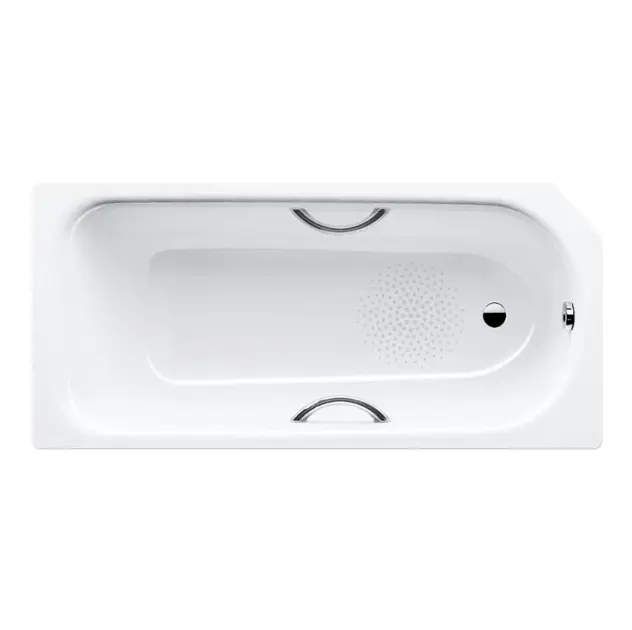 Levně Kaldewei Advantage - Obdélníková vana Saniform V3 Star 332, 160x70 cm, s otvory pro madla, antislip, bílá 134230000001