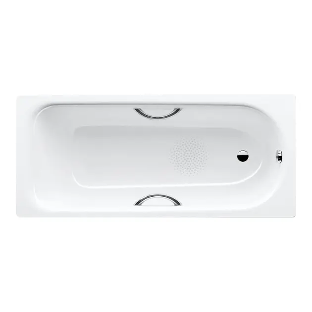 Levně Kaldewei Advantage - Obdélníková vana Saniform Plus Star 345, 160x75 cm, s otvory pro madla, bílá - vana, antislip, Perl-Effekt, otvory pro madla 1345