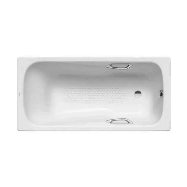 Levně Kaldewei Ambiente - Obdélníková vana Dyna Set Star 627, 160x70 cm, s otvory pro madla, celoplošný antislip, Perl-Effekt, bílá 226934013001