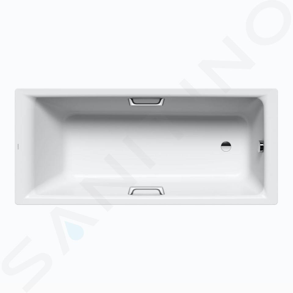 Kaldewei Ambiente - Vasca da bagno Puro Star 654, 170x75 cm, fori per maniglie, effetto Perl, bianco 255400013001