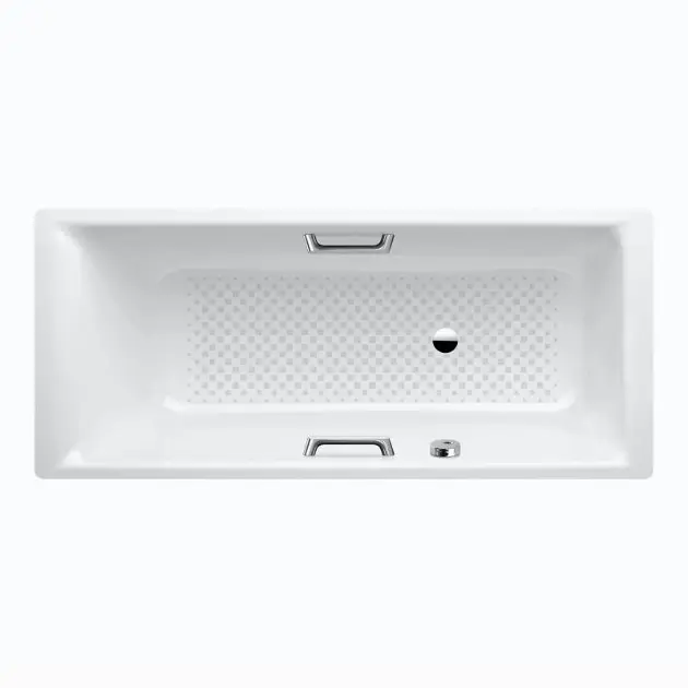 Levně Kaldewei Ambiente - Vana Puro Star 659, 180x80 cm, otvory pro madla, Perl-Effekt, celoplošný antislip, bílá 255934013001