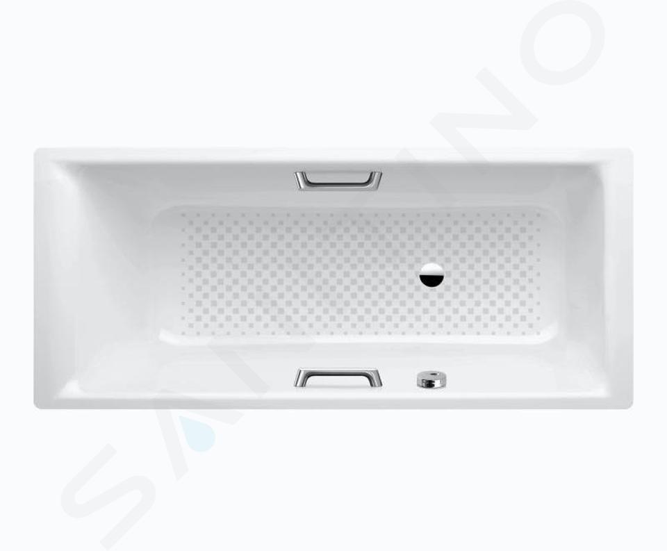 Kaldewei Ambiente - Vaňa Puro Star 686, 160x70 cm, otvory na držadlá, celoplošný antislip, biela 258634010001