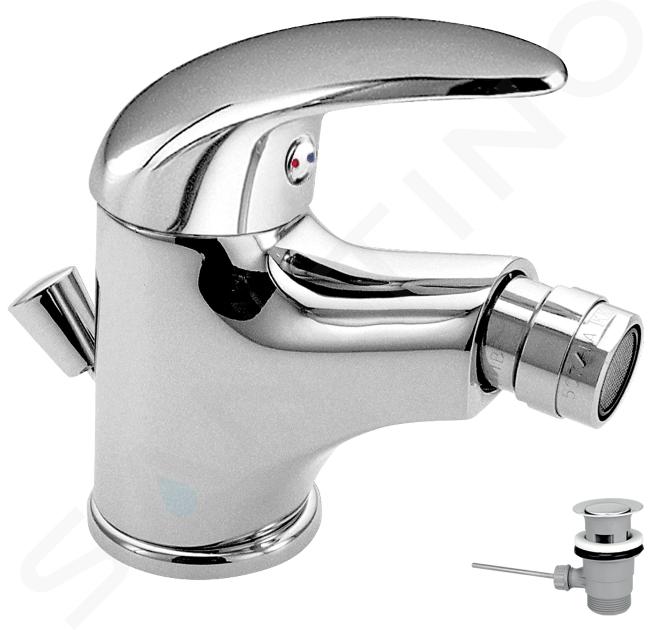 Novaservis Metalia 55 - Miscelatore da bidet, con sistema di scarico, cromo 55011,0