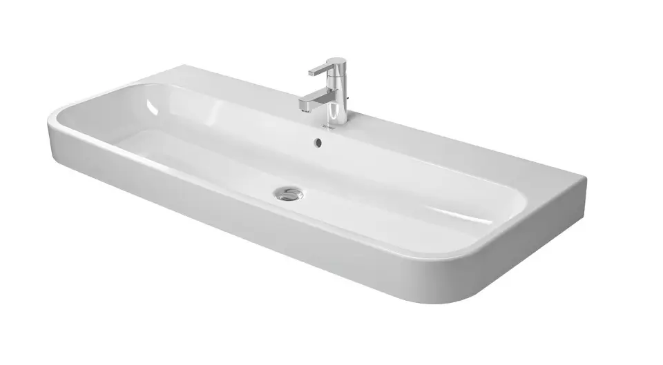 Duravit Happy D.2 - Wastafel 120x51 cm, met overloop, kraangat, wit 2318120027