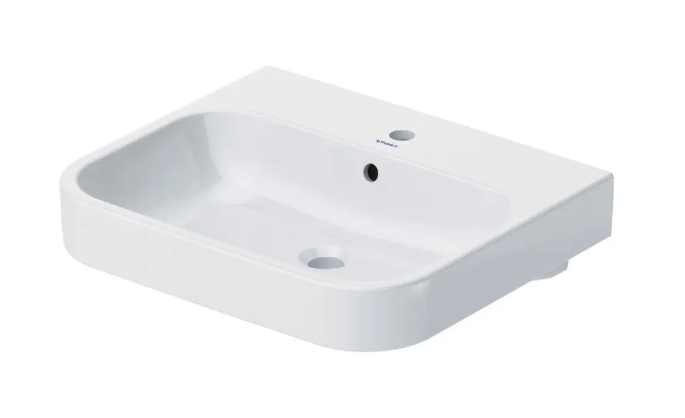 Duravit Happy D.2 - Wastafel, 60x51 cm, met overloop, kraangat, wit 2318600027