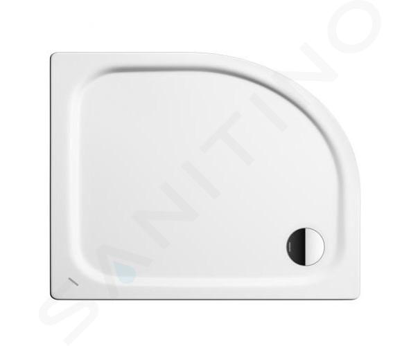 Kaldewei Advantage - Receveur de douche asymétrique quart de rond Zirkon 602-1, 80x100 cm, blanc - Receveur de douche, sans support en polystyrène 456700010001