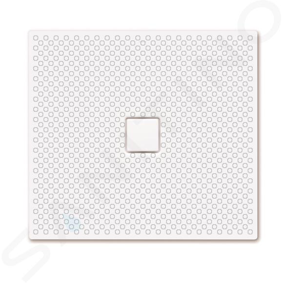 Kaldewei Avantgarde - Receveur de douche rectangulaire Conoflat 854-1, 100x110 cm, blanc - Receveur de douche, antidérapant sur toute la largeur, effet Perl, sans support en polystyrène 467030023001