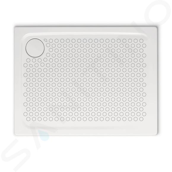 Kaldewei Avantgarde - Receveur de douche Superplan Plus 477-2, 100x80 cm, Antidérapant sur toute la surface, Effet Perl, Support en polystyrène, blanc 470235043001