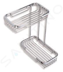 Novaservis Accessoires métalliques - Double étagère petite, de faible hauteur L, chrome 6074,0