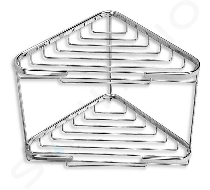 Novaservis Accessoires métalliques - Double étagère d’angle, grande, chrome 6070,0