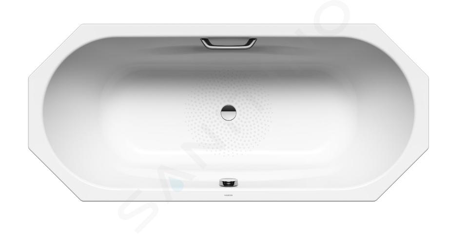 Kaldewei Ambiente - Vasca da bagno Vaio Duo 8 953, 1800x800 mm, con fori per maniglie, antiscivolo, effetto Perl, bianco 233310223001