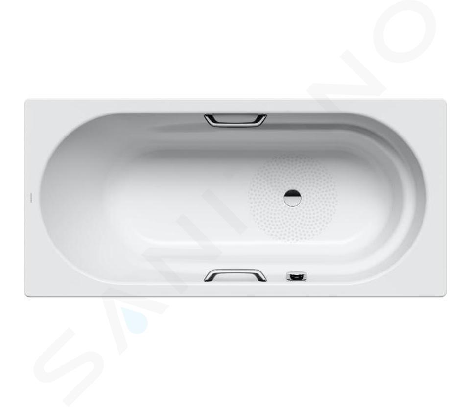 Kaldewei Ambiente - Vasca da bagno Vaio Star 961, 1700x800 mm, effetto Perl, antiscivolo, fori per maniglie, bianco 234130003001