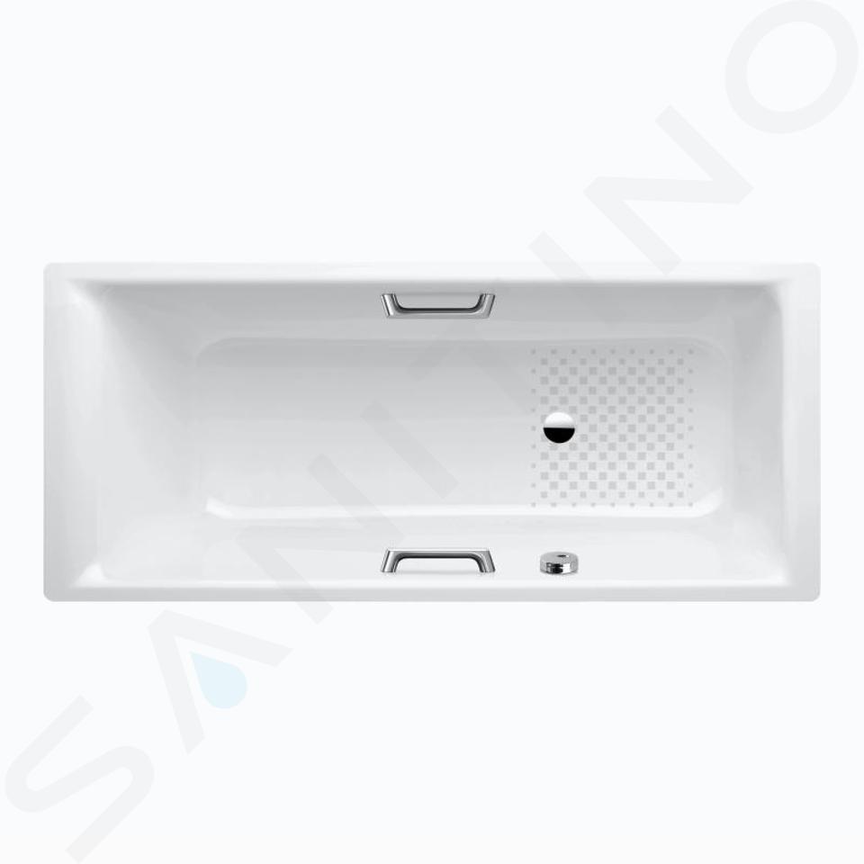 Kaldewei Ambiente - Bañera rectangular Puro Star 658, 170x75 cm, con orificios para asas, antideslizante, blanca 255830000001