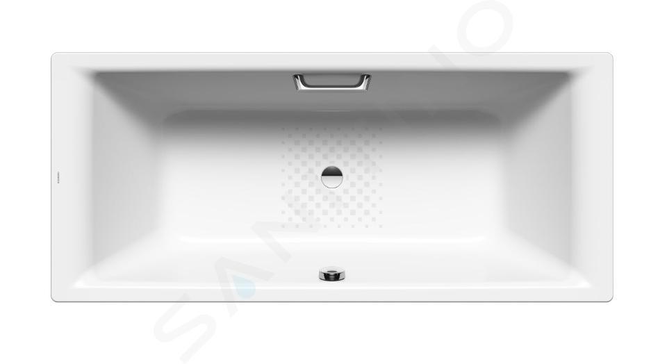 Kaldewei Ambiente - Rechteckige Badewanne Puro Duo 664, 1800x800 mm, mit Grifflöchern, rutschhemmend, weiß 266410220001