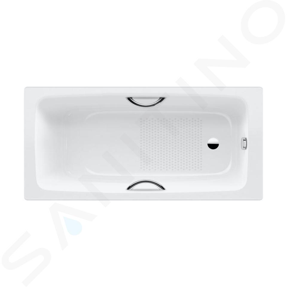 Kaldewei Advantage - Bañera Cayono Star 753, 1500x700 mm, con orificios para asas, antideslizante, blanca 275330000001