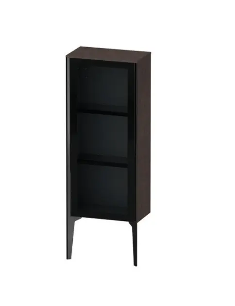 Duravit Xviu - Dulap 89x40x24 cm, 1 ușă, balamale pe dreapta, sticlă/stejar închis XV1360RB272