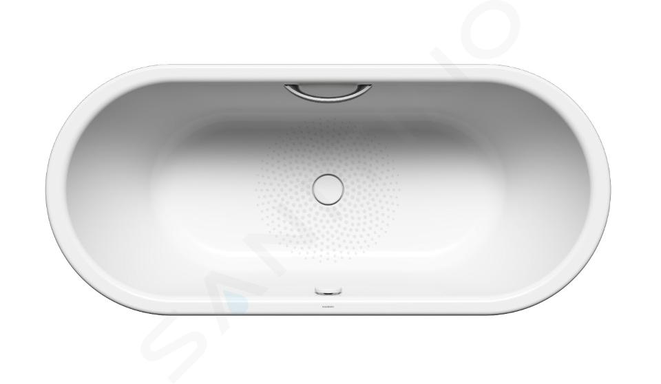 Kaldewei Avantgarde - Badewanne Centro Duo Oval 128, 180x80 cm, mit Grifflöchern, rutschhemmend, weiß 282810220001