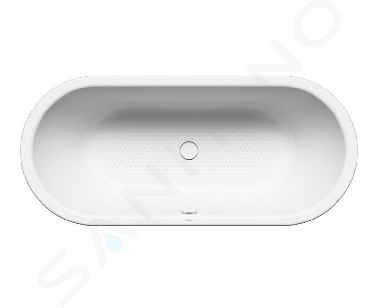 Kaldewei Avantgarde - Badewanne Centro Duo Oval 128, 1800x800 mm, vollflächige Antirutschbeschichtung, Perleffekt, weiß 282834013001