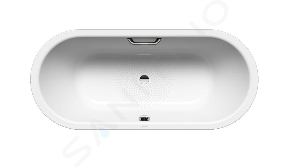 Kaldewei Ambiente - Vasca da bagno ovale Classic Duo 111, 180x80 cm, con fori per maniglie, antiscivolo, bianco 291210220001