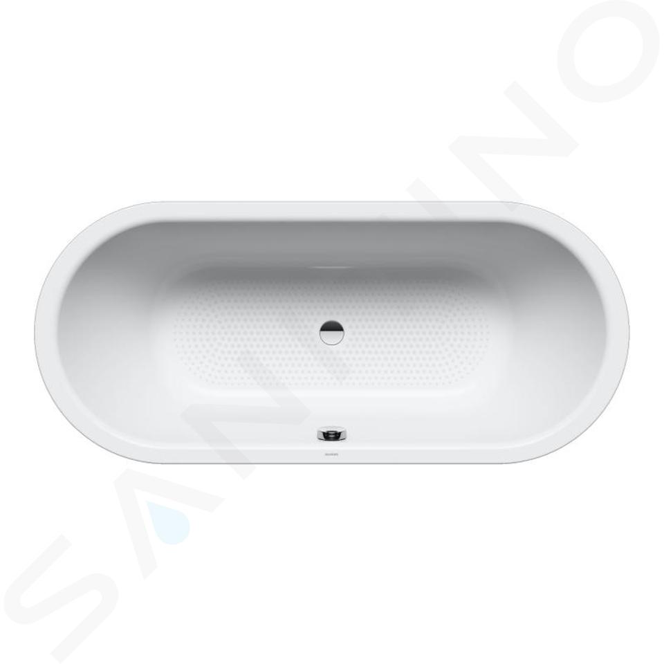 Kaldewei Ambiente - Vasca da bagno ovale Classic Duo Oval 111, 180x80 cm, antiscivolo su tutta la superficie, effetto Perl, bianco 291234013001