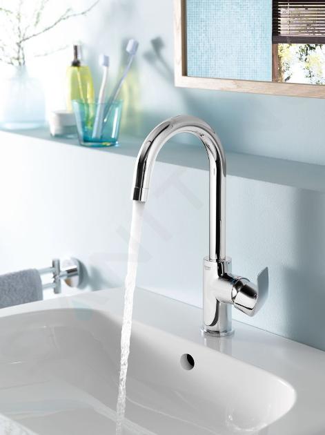 Grohe Eurosmart - Miscelatore monocomando L per lavabo, cromato