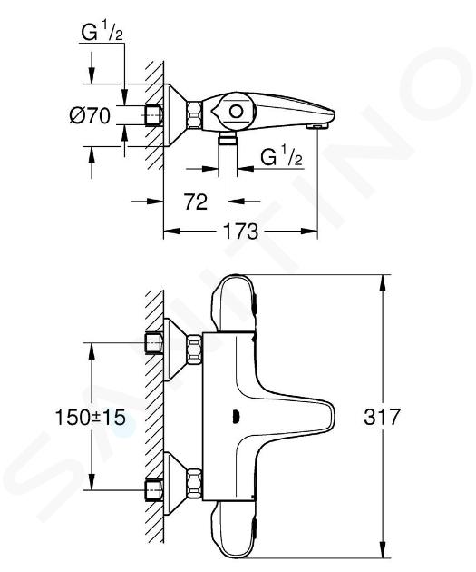 Grohtherm 1000 Grifo Termostático De Baño / Ducha Grohe 34439003 con  Ofertas en Carrefour