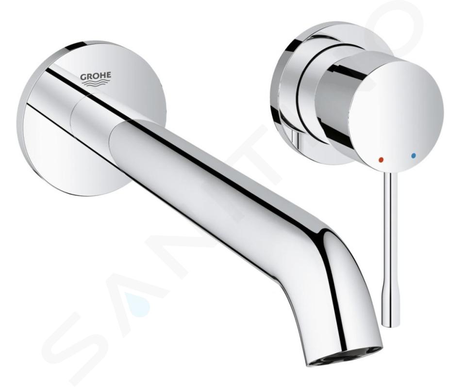 Grohe Essence - Baterie lavoar L încastrată, instalare cu 2 găuri, crom 19967001