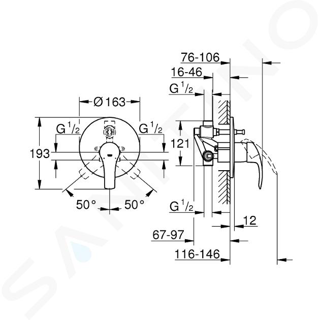 Grohe Eurosmart - Grifo para baño ducha empotrado (Ref. 33305002) :  : Bricolaje y herramientas