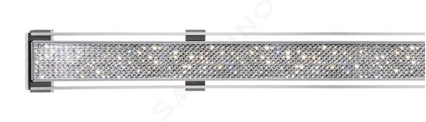 I-Drain Swarovski - Edelstahl-Rost für Duschrinne, mit Swarovski-Kristallen, Länge 700 mm IDRO0700SWA