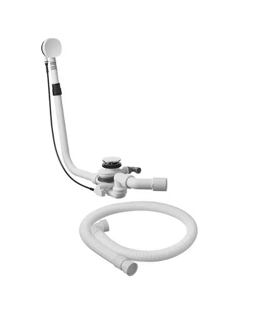 Duravit - Badafvoer- en overloopgarnituur, met vulling, chroom 791235000001000