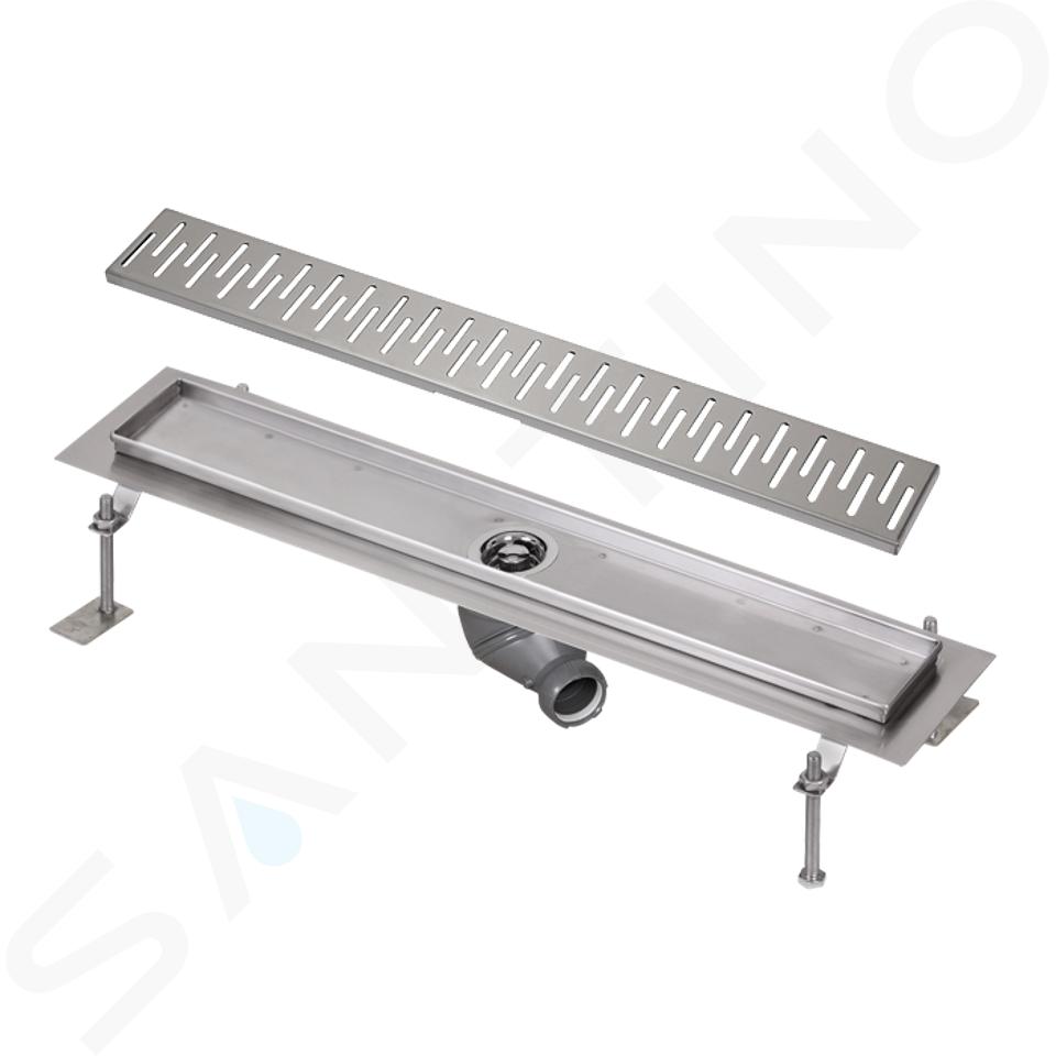 Sanela Nerezové žlaby - Sprchový žlab do prostoru, délka 75 cm, lesklá nerez SLKN 03C