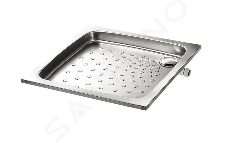 Sanela Sprchy z nehrdzavejúcej ocele - Nerezová sprchová vanička 800x800 mm, antislip SLSN 07