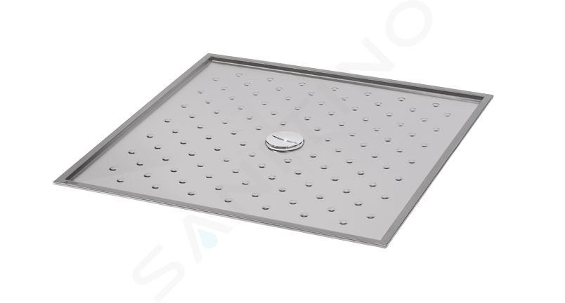 Sanela Zahradní bazénové sprchy - Nerezová sprchová vanička 1000x1000 mm, antislip SLSN 10