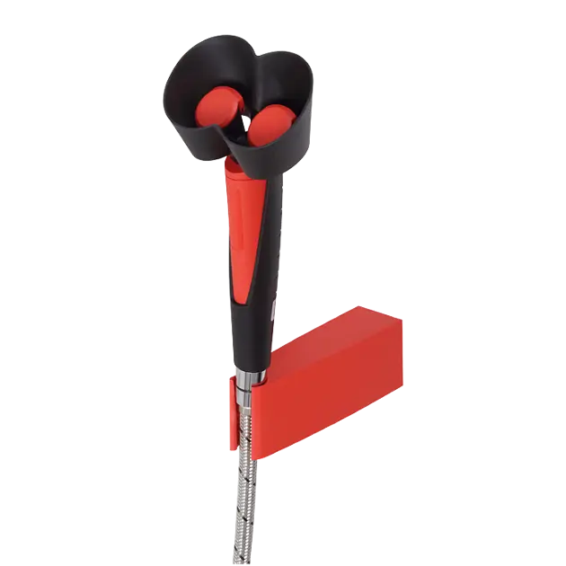 Sanela Lekárske sprchy - Ručná očná sprcha s dvoma hlavicami, plastový držiak na stenu skrine SLSN 22