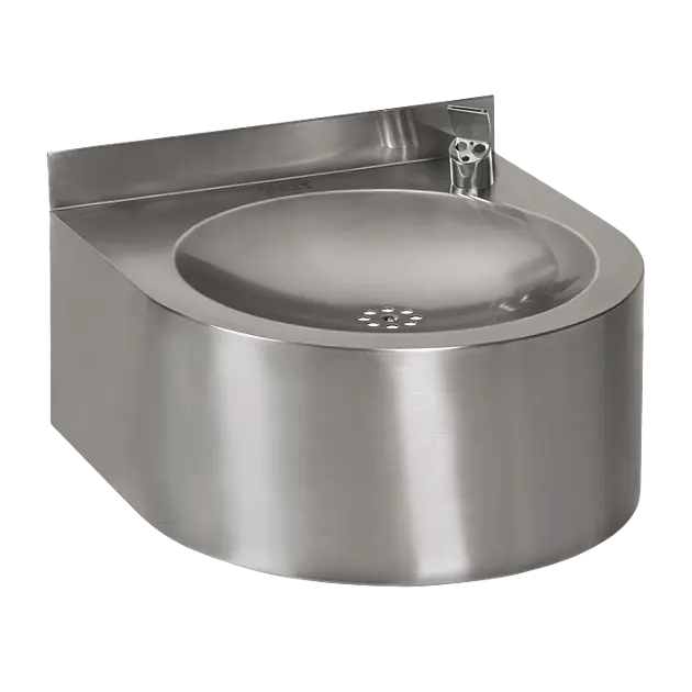 Sanela Pitné fontánky z nehrdzavejúcej ocele - Pitná fontánka z nehrdzavejúcej ocele závesná, s automaticky ovládaným výtokom, batériová SLUN 62EB