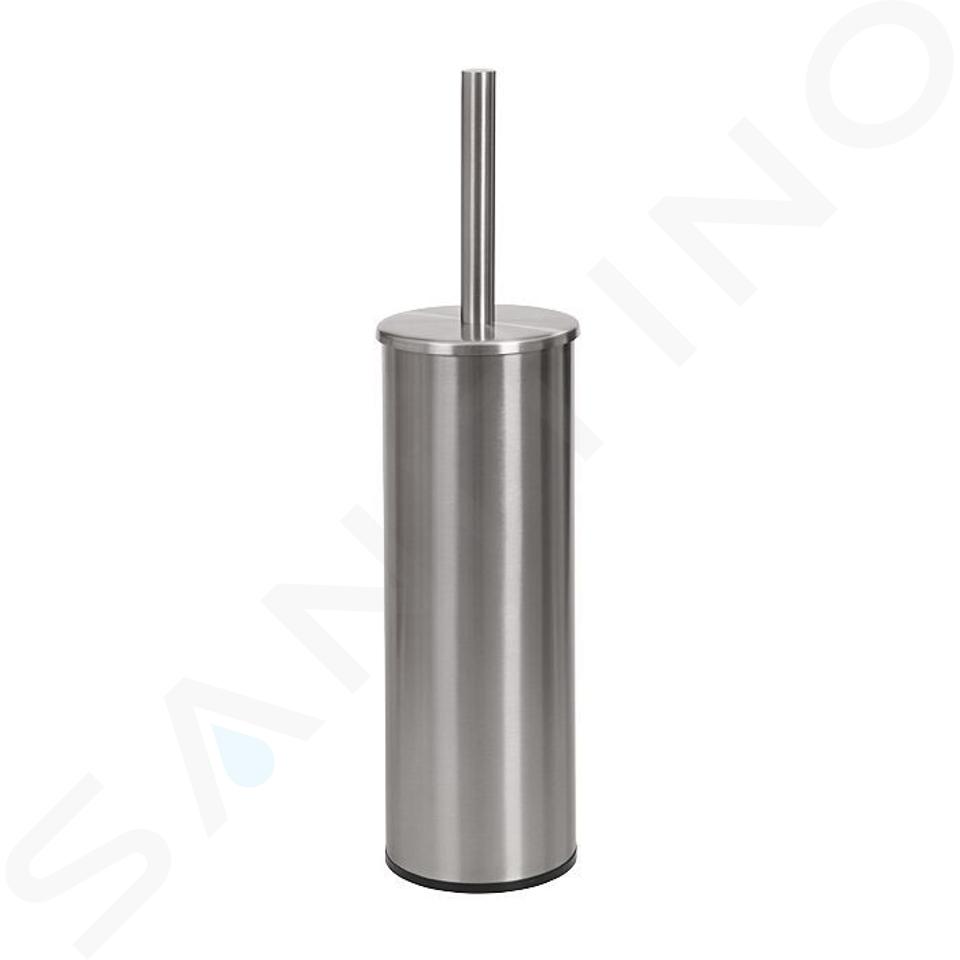 Sanela Complementi in acciaio inox - Spazzola WC con supporto, acciaio inox opaco SLZN 19X