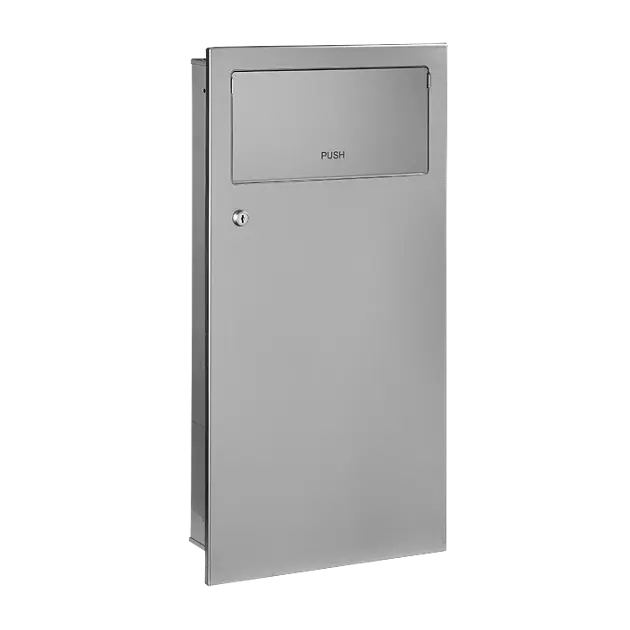 Sanela Doplnky z nehrdzavejúcej ocele - Odpadkový kôš z nehrdzavejúcej ocele do steny, 18 l SLZN 63Z