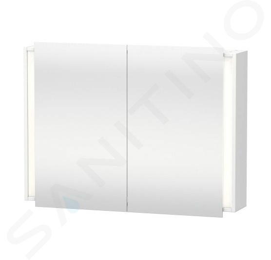 Duravit Ketho - Spiegelkast met LED verlichting, 1000x750x180 mm, mat wit KT7532018181000
