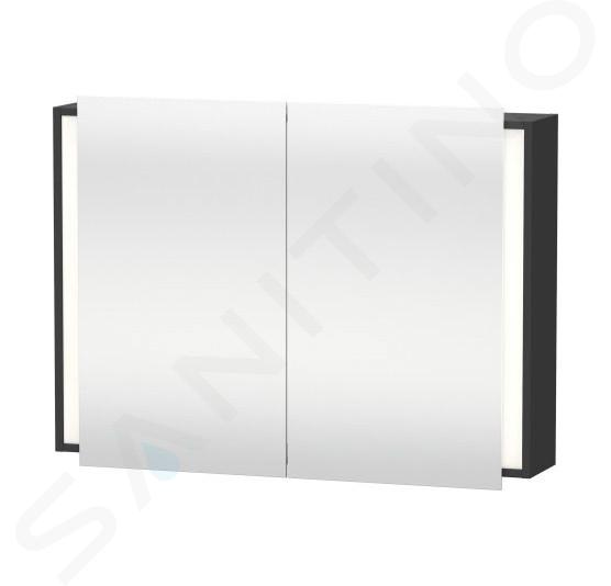 Duravit Ketho - Spiegelkast met LED verlichting, 1000x750x180 mm, grafiet mat KT7532049491000
