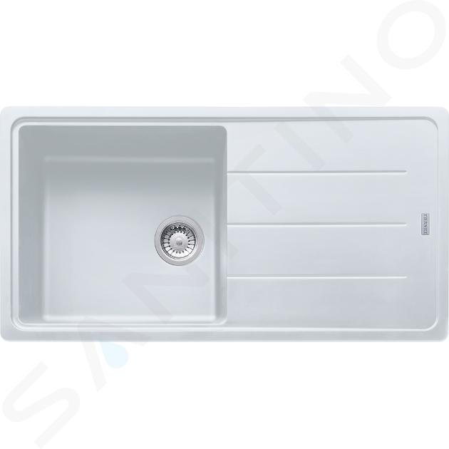 Franke Basis - Fregadero de fragranite BFG 611, 970x500 mm, blanco de hielo 114.0285.303