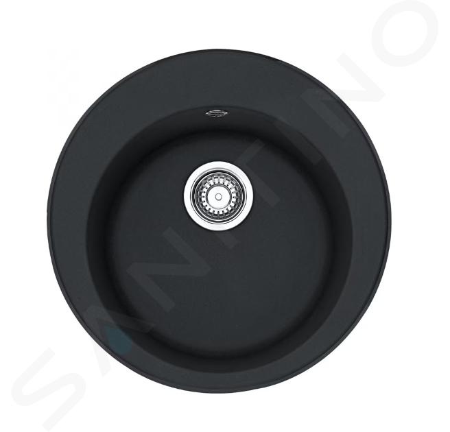 Franke Rondo - Évier en fragranit, ROG 610, 510 mm, rond, onyx 114.0283.879