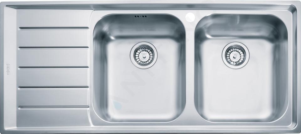 Franke Neptun - Lavello in acciaio inox NEX 621/7, 1160x510 mm + sifone 101.0120.274