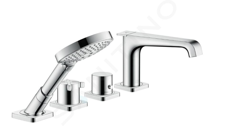 Axor Citterio E - Mitigeur thermostatique pour base de baignoire, montage 4 trous, chrome 36410000