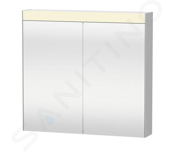 Duravit Spiegel - Spiegelschrank mit LED-Beleuchtung, 76x81x15 cm, 2 Türen, weiß LM7821000000000