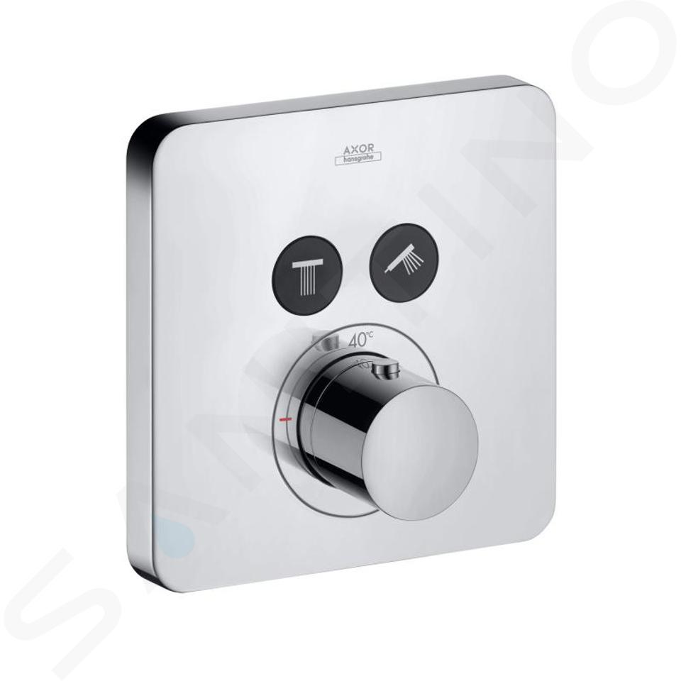 Axor ShowerSelect - Thermostaat mengkraan met stopkraan voor 2 functies, chroom 36707000