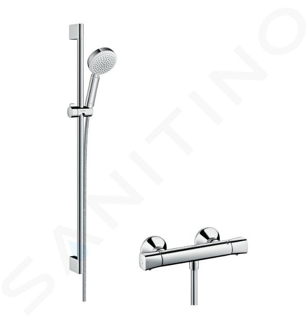 Hansgrohe Ecostat Universal - Grifo de bañera termostático, con 2 salidas,  cromo 13123000