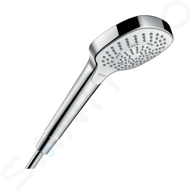 Hansgrohe Croma Select E - Alcachofa de ducha Multi, 3 chorros, blanco/cromo 26810400